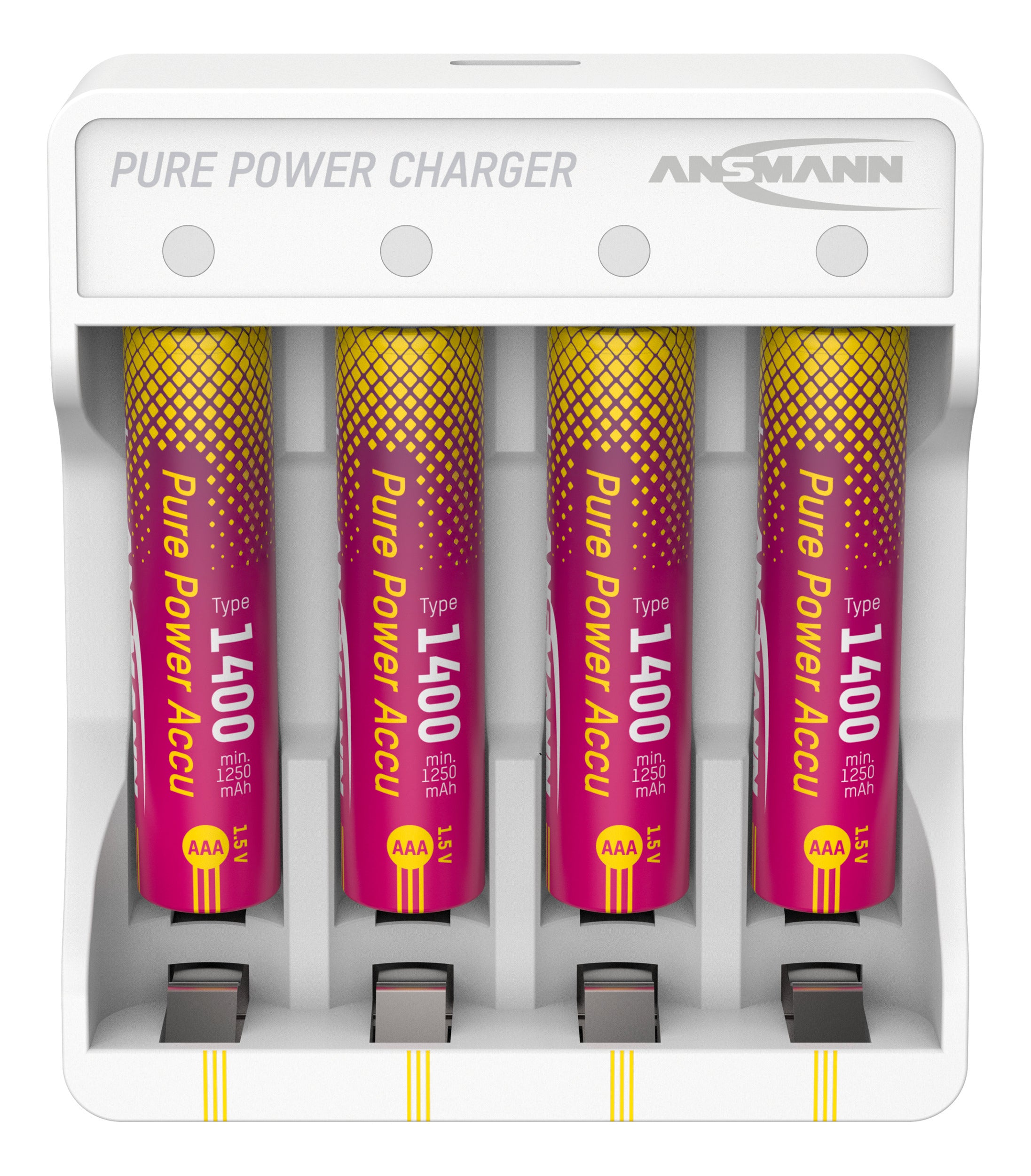 Ansmann Pure Power Charger with 4 AAA 1400 mah (4pk)