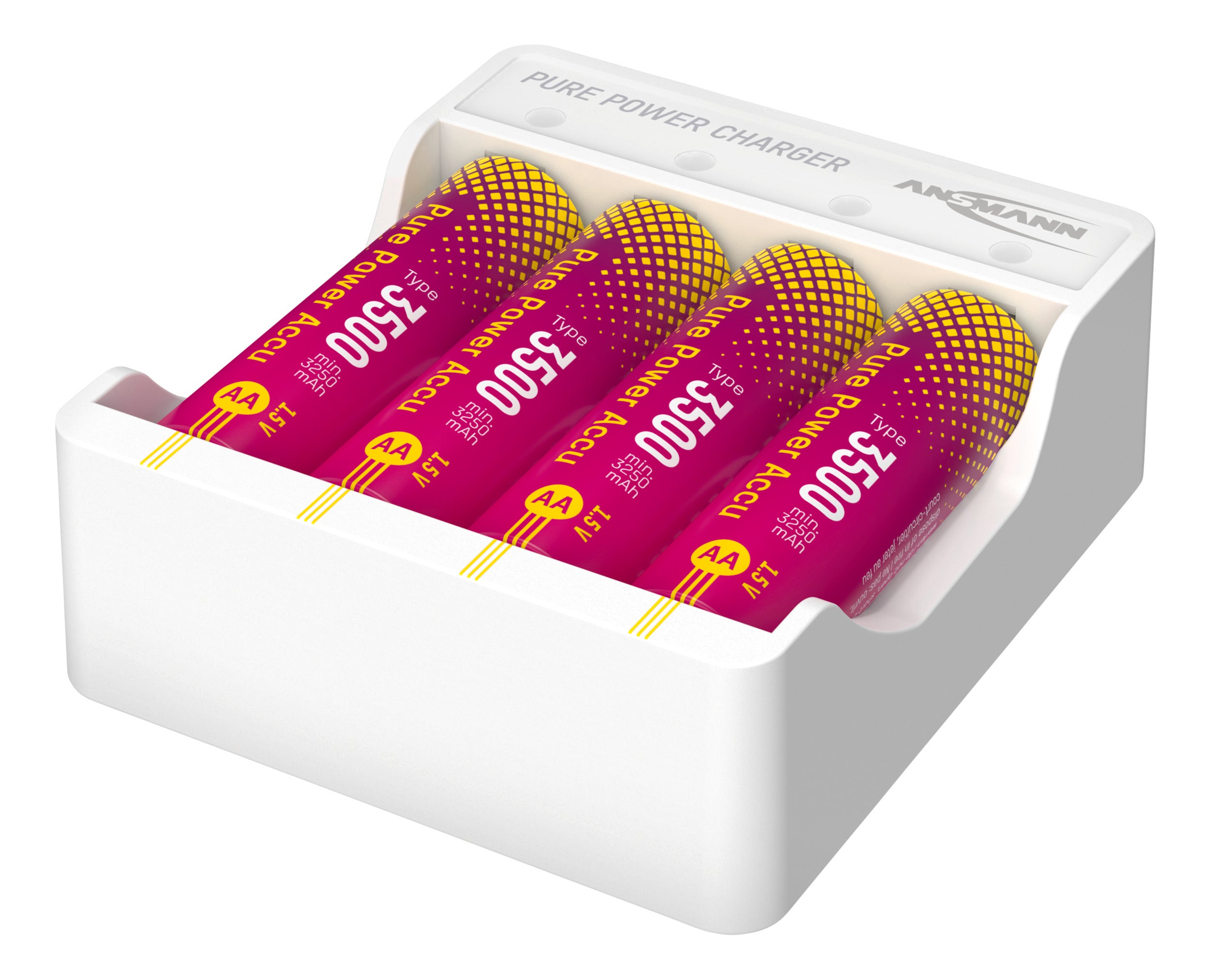Ansmann Pure Power Charger with 4 AA 3500 mah (4pk)