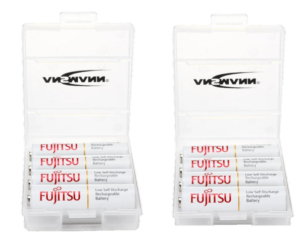 Ansmann Fujitsu Rechargeable Battery (8 pack) with 2 battery cases