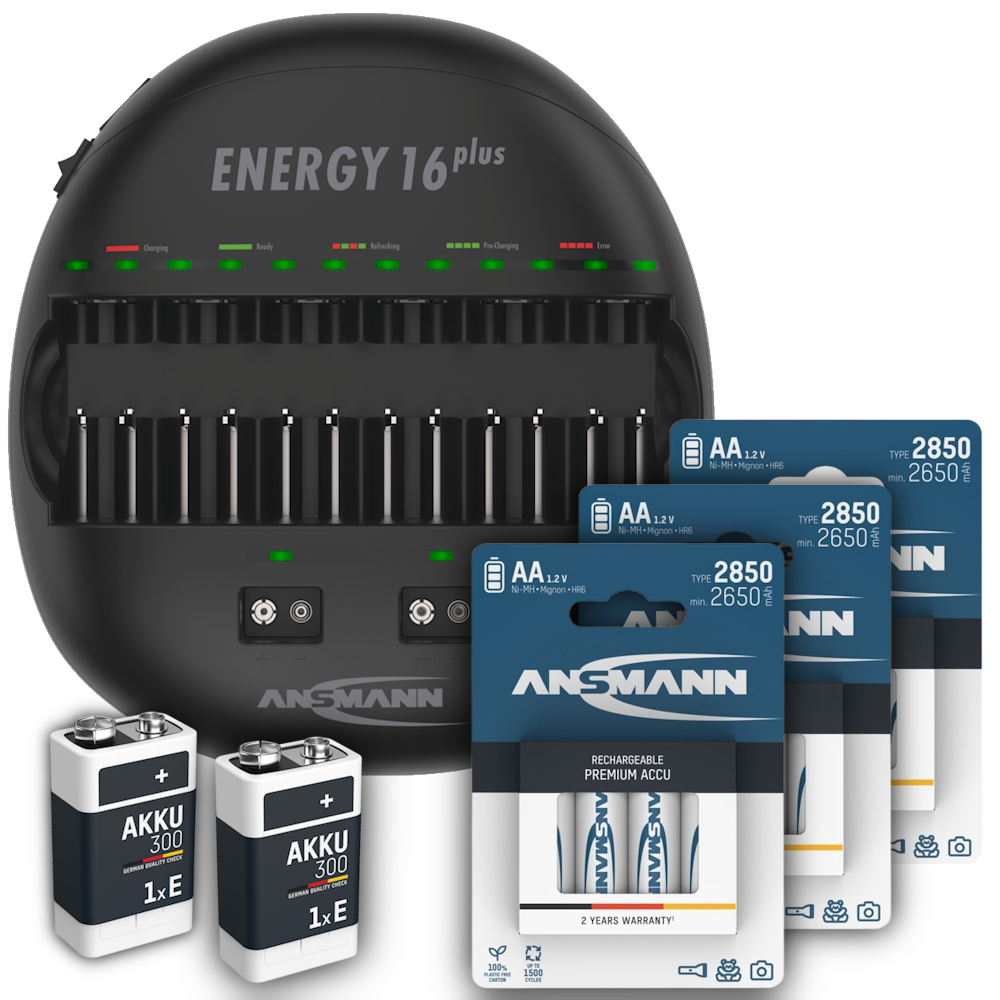 Energy 16 Plus 9V 300 & AA 2850 Standard Bundle