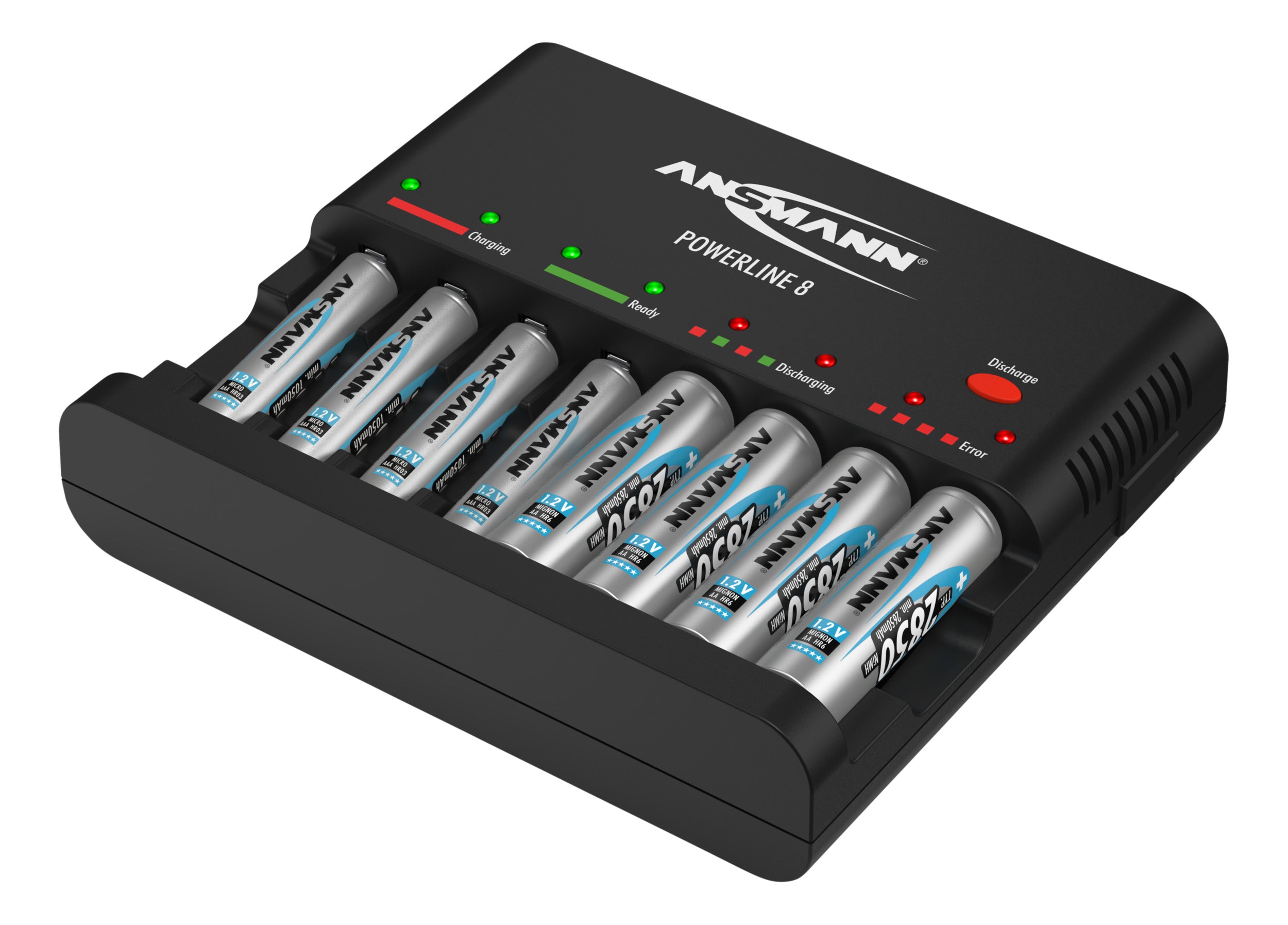 Ansmann Powerline 8 Battery Charger Slimline 2850 Bundle