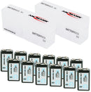 ANSMANN Rechargeable 9V Battery 300mAh pre-Charged Low Self Discharge 9Volt NiMH Rechargeable Battery (12-Pack) + 2X Batterybox for 9V
