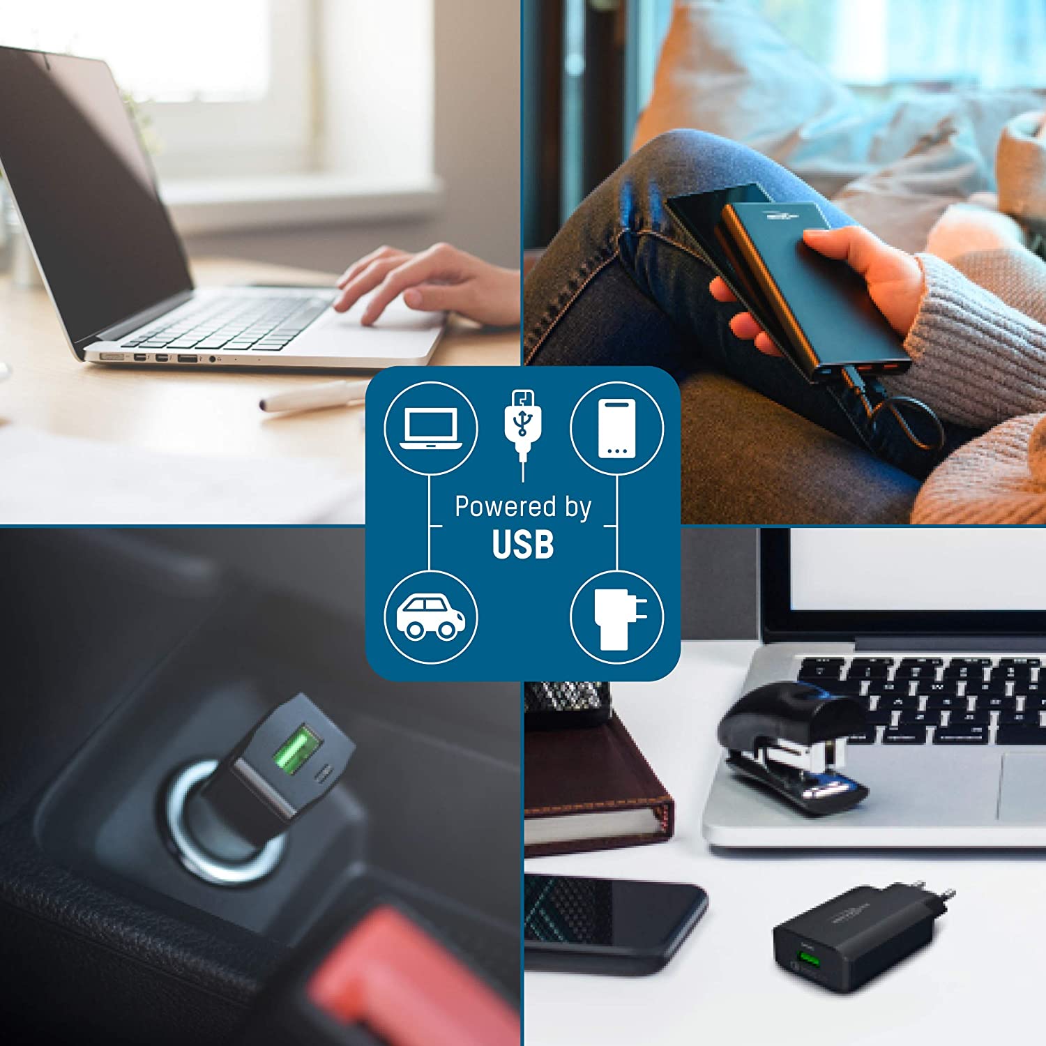 ANSMANN Comfort Smart Battery Charger for 4X NiMH AA/AAA Batteries - with Perfect 7 Charging Technology & Repair Mode