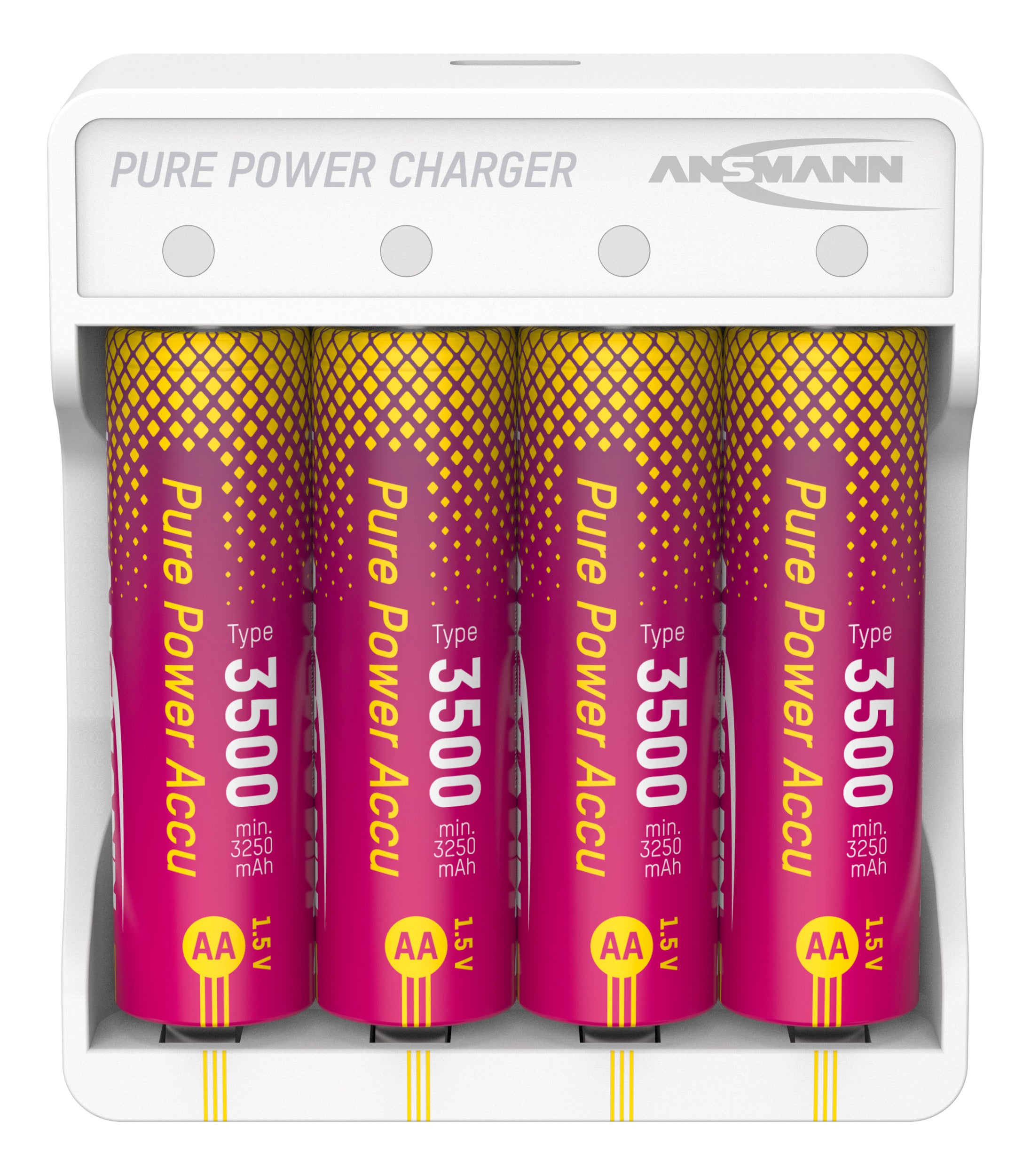 Ansmann Pure Power Charger with 4 AA 3500 mah (4pk)