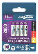 Ansmann AA 2000 Lithium-ion Rechargeable Battery