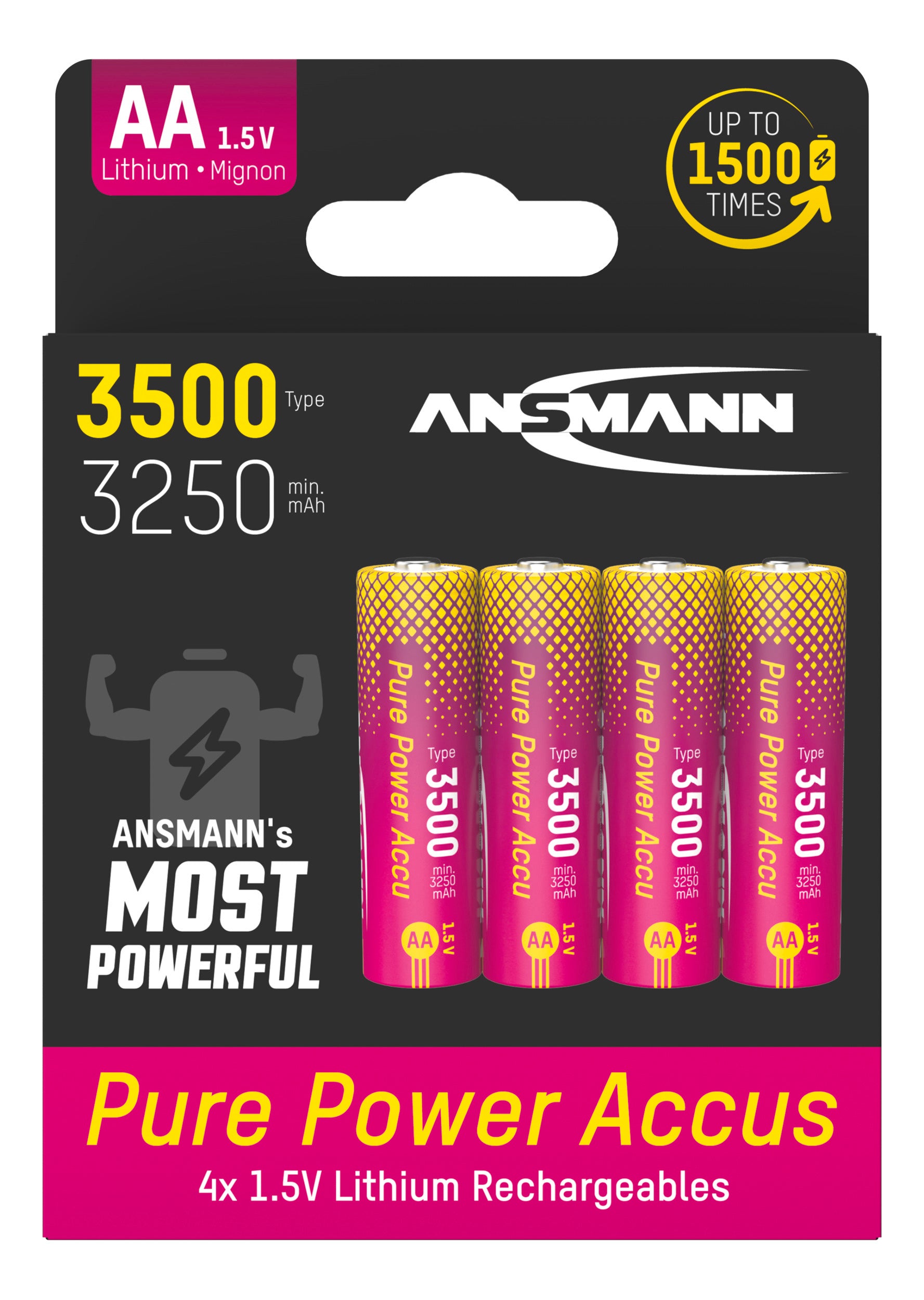 Ansmann Pure Power AA 3500 mah Li-Ion 4pk