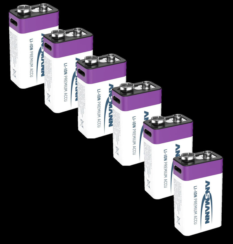 Ansmann 9V 400 Lithium-Ion Rechargeable Battery