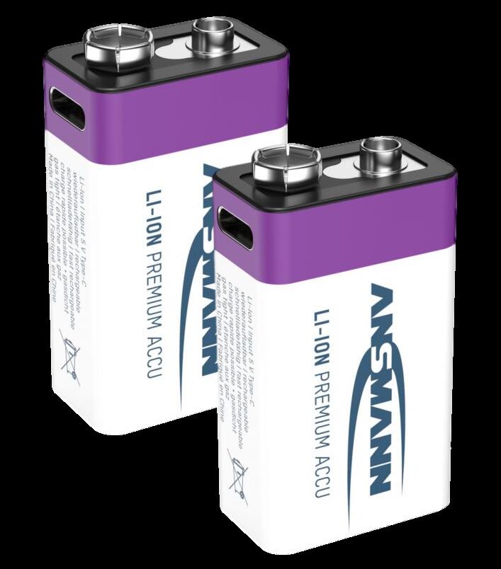 Ansmann 9V 400 Lithium-Ion Rechargeable Battery