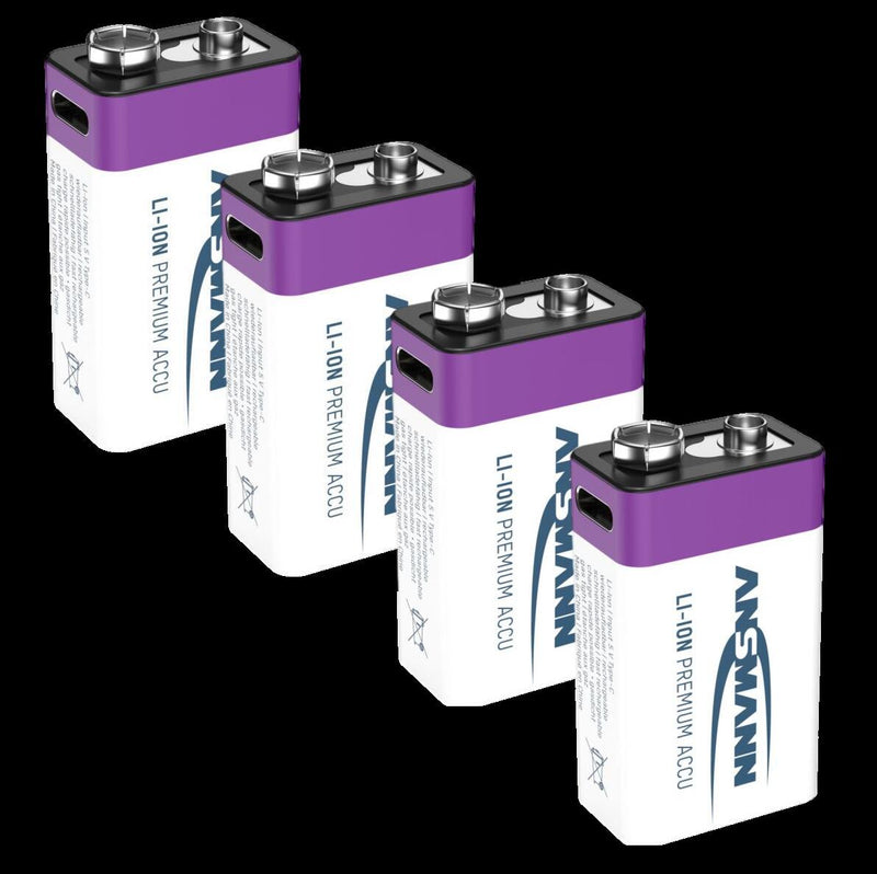 Ansmann 9V 400 Lithium-Ion Rechargeable Battery