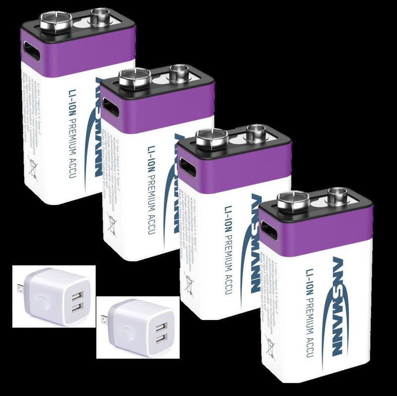 Ansmann 9V 400 Lithium-Ion Rechargeable Battery