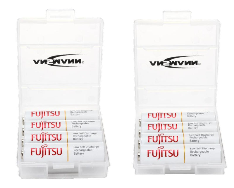 Ansmann Fujitsu Rechargeable Battery (8 pack) with 2 battery cases