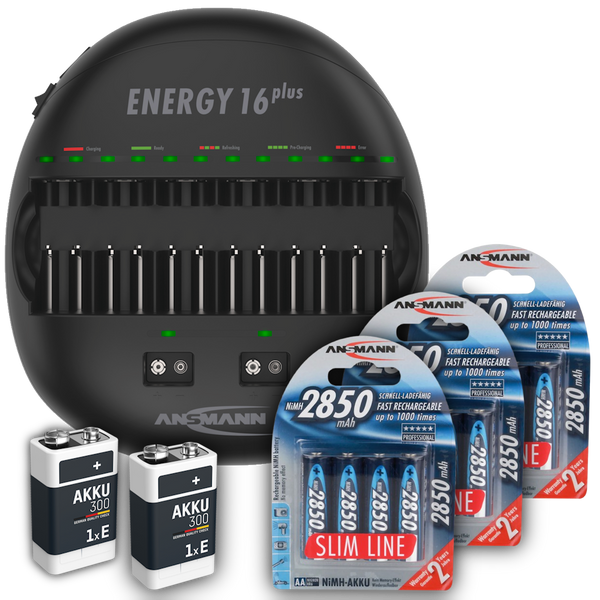 Energy 16 Plus 9V 300 & AA 2850 Slimline Bundle