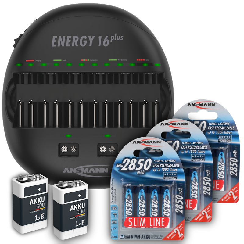 Energy 16 Plus 9V 300 & AA 2850 Slimline Bundle