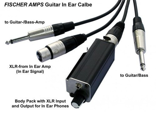 Fischer Amps® Guitar In Ear Cable with Mini Body Pack 6m