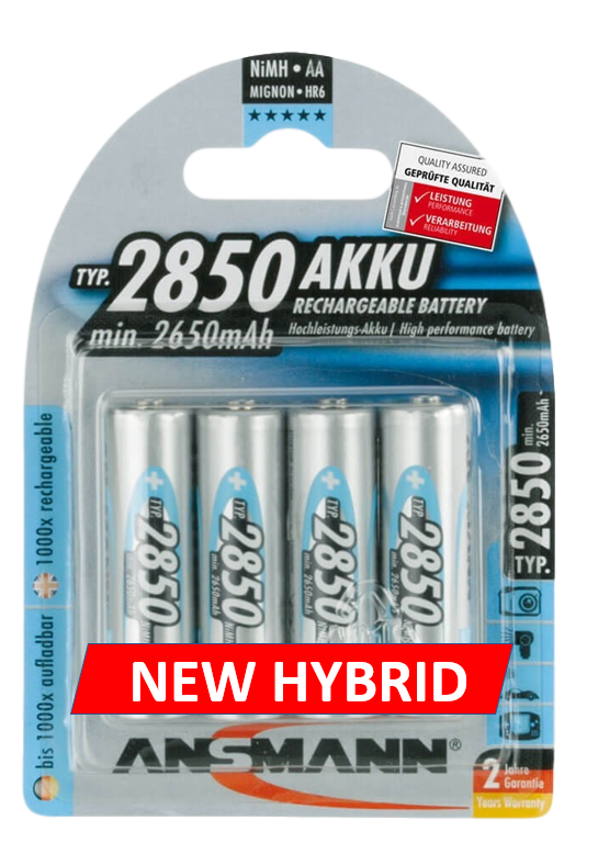Ansmann Hybrid AA 2850 Mah High capacity rechargeable batteries