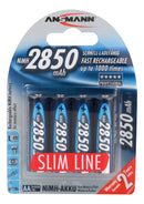 Ansmann AA 2850 mah High Capacity Slimline Rechargeable Battery 4-pk