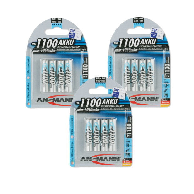 Ansmann AAA 1100 mah 3 Pack Bundle