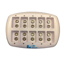 LMS 10-Bay 9V Smart Battery Charger Bundle with 10 Ansmann 300 mah 9V Batteries