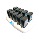 LMS 10-Bay 9V Smart Battery Charger Bundle with 10 Ansmann 300 mah 9V Batteries