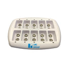LMS 10-Bay 9V Smart Battery Charger Bundle with 10 Ansmann 300 mah 9V Batteries