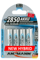 ANSMANN HYBRID AA 2850 MAH HIGH CAPACITY RECHARGEABLE BATTERIES -12 PK