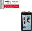 ANSMANN Rechargeable 9V Battery 300mAh pre-Charged Low Self Discharge 9Volt NiMH Rechargeable Battery (12-Pack) + 2X Batterybox for 9V