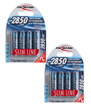 Ansmann AA 2850 mah High Capacity Slimline Rechargeable Battery 4-pk